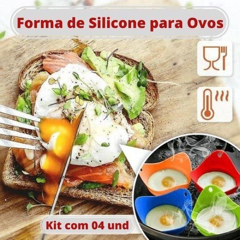 FORMAS DE SILICONE PARA OVOS - KIT COM 4