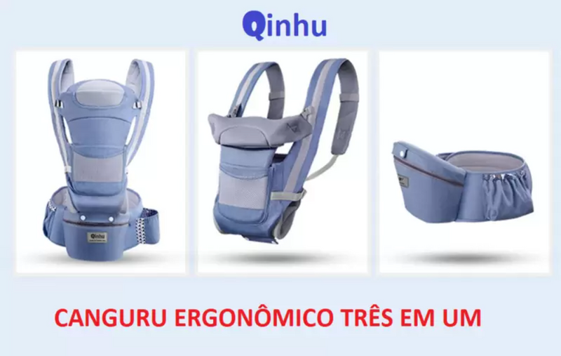 BOLSA CANGURU BEBÊ 3 EM 1